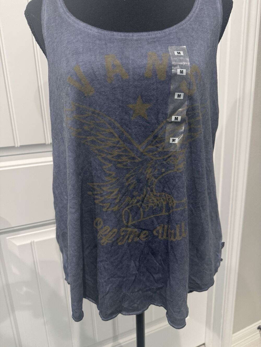 New VANS Off The Wall Tank Women's Sz Medium Blue Really Cool!